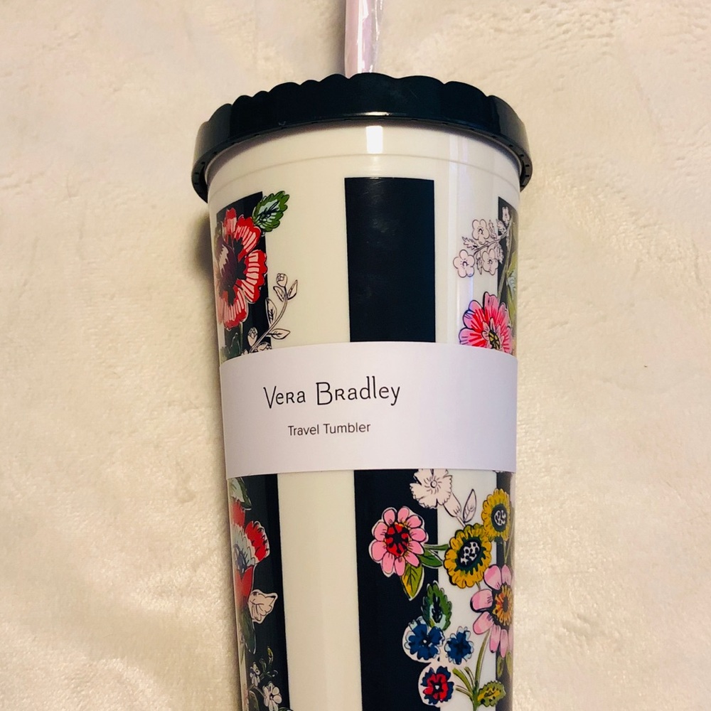 NWT Vera Bradley MIDNIGHT FLORAL STRIPE Tu…